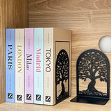 Tree of Life Decorative Bookends Bookends for Heavy Books Black Tree Metal Bookends Desk Organizer Library Decor Home Decor