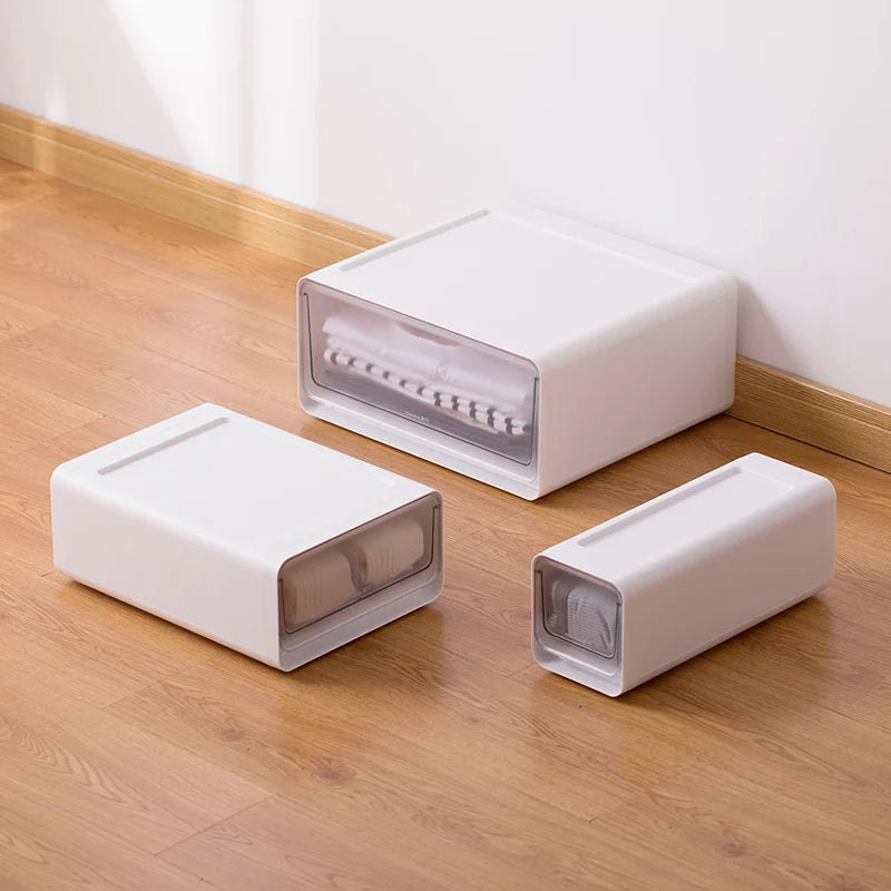 Organization Storage Clothing Closet Organizer System Containers Transparent Storage Box With Compartments