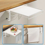 Cabinet Foldable Wall Desk Laundry Floating Table Space-Save Kitchen Shelf With Towel Rack Countertop Cabinet Extension Storage