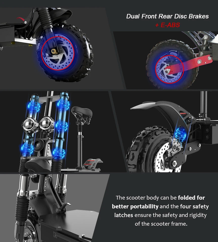 [8 models]10/11 Inch 48V-72V 1000W-6000W Electric Scooter 50-85km/h Fast E Scooter Off Road Electric Kick Scooter Foldable Adult