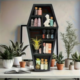 A Wooden Coffin Rack Basket Suitable For Crystal Display, With Gothic Wall Decoration, Suitable For gift,Suitable for decorating