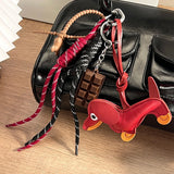 Woven Rope Bag Pendant Designer Creative Keychain Handbag Accessories Bag Charms For Women And Girl Gift