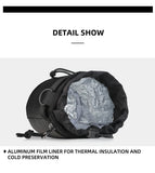 Rhinowalk Bicycle Handlebar Bag 1.6L Insulated Water Bottle Bag Cycling Front Tube Bag Commuting Morandi Color Shoulder Pack