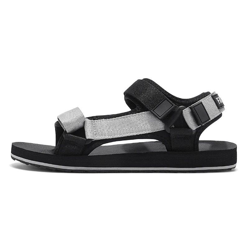 Plus Big Size 50 51 52 Mens Flat Sandals Gladiator Shoes Summer Casual Breathable Romans Sandals Hook&Loop Anti-skid
