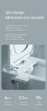 Bidet Attachment Ultra-Slim Toilet Seat Attachment Dual Nozzle Bidet Adjustable Water Pressure Non-Electric Ass Sprayer