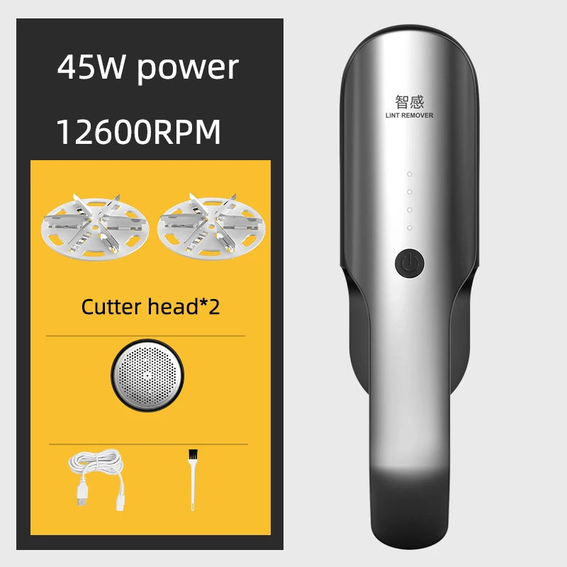 45W Commercial Hairball Trimmer Clothes Lint Remover Spool Machine Professional Electric Lint Remover Dry Cleaners Shaving Ball