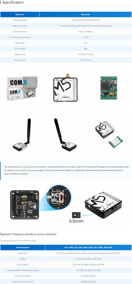 M5Stack Official COM.LTE Module(SIM7600G)