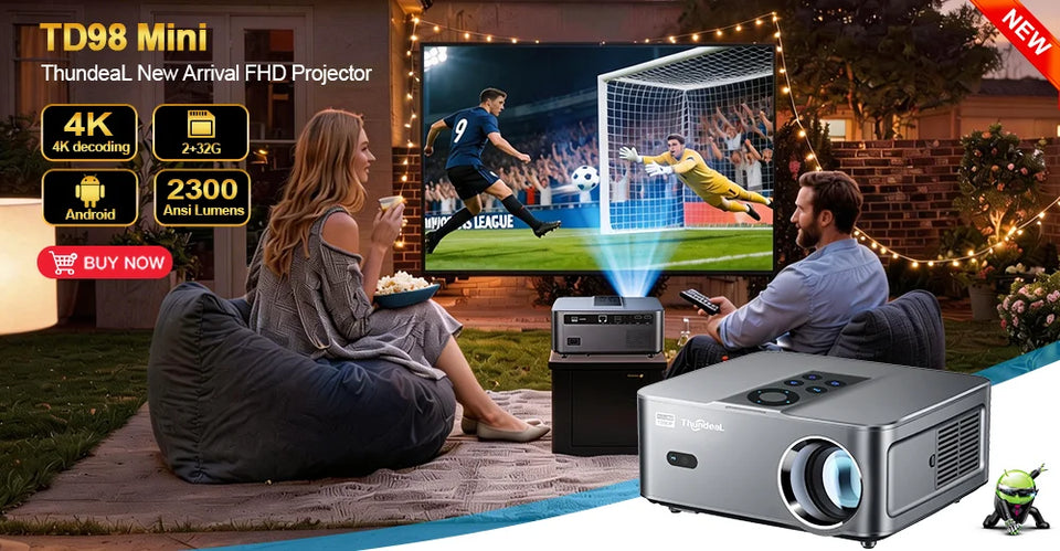 ThundeaL HD Mini Projector TD80 Pro Full HD 1080P 4K Video WIFI Android Portable Projector TD80Pro Home Theater Cinema PK TD80W