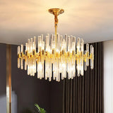 Modern restaurant luxurious smart crystal chandelier Gold round Living room interior decoration salon restaurant chandelier