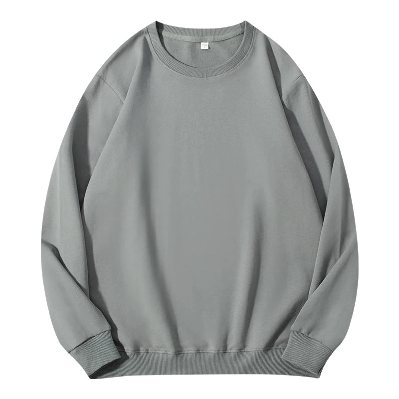 Autumn O-Neck Cotton Women's Sweatshirt Hoodies Basic Loose Casual Women Pullover Solid Sweatshirt Ladies Tops Factory Wholesale