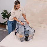 Large Capacity Closet Storage Bag; Sealed with Double Zipper, Transparent and Waterproof.