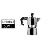 Mocha Coffee Pot Stovetop Espresso Maker Aluminum Silver Coffee Percolator Home Hand-brewed Octagonal Moka Pot Kitchen Utensils