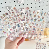 Sylvanian Families Stickers with Beautiful  Photo Cut Film PET Stickers House Scene Handmade Account Cute Guka Stickers