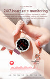 LIGE New 1.19inch AMOLED Fashion Ladies Smart Watch Bluetooth Call Sports Bracelet Women’s Health Waterproof Diamond Smartwatch