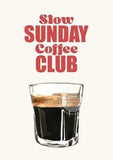Retro Coffee Club Canvas Print Chic Food Beverage Beige Background Wall Art Posters for Modern Living Room Bedroom Home Decor
