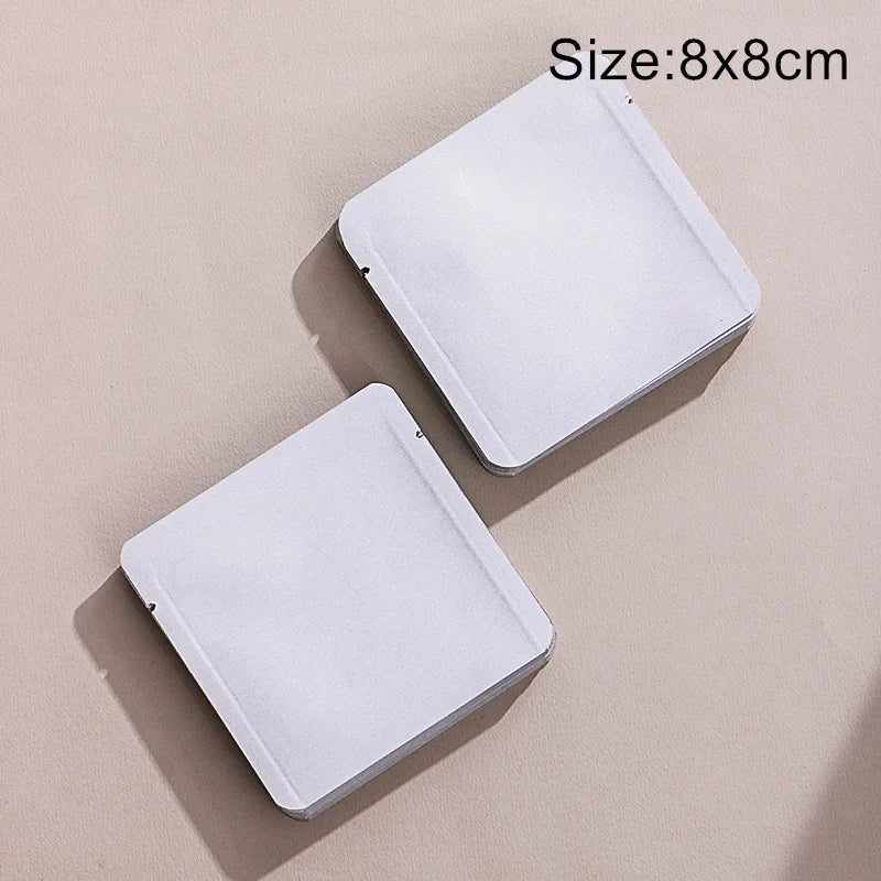 StoBag 200pcs Wholesale Cotton Paper White Packaging Bags Small Heat Sealing for Tea Coffee Powder Storage Pouches Portable