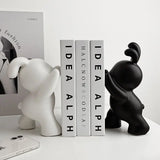 1 pair desk organizer Creative Rabbit Bookend Ceramic Ornament Desktop book holder Cute Gift simple nordic style book organizer
