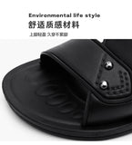 Summer Men's Sandals Leisure Beach Shoes Male Holiday Slippers Outdoor Retro Comfortable Casual Sandals leather Men Slippers