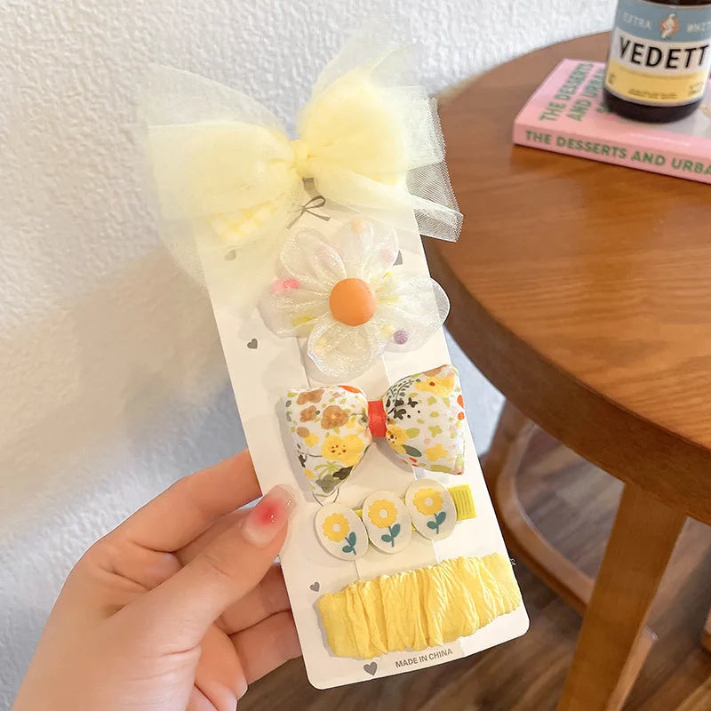 Coffee Warm Color Cute Cartoon Princess Hairpins Children Girls Kid Hair Clips Barrettes Accessories Hairclip Headwear Headdress