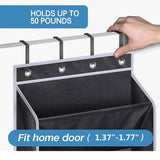 Multi-pockets Wall Storage Bag Large Over Door Hanging Shoe Organiser Behind Doors with 4 Metal Hooks Shoes Rack Storage Bags