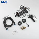ULA Brass Bidet Faucet Black Toilet Faucet Handheld Toilet Bidet Sprayer Set Hygienic Shower Hot Cold Water Mixer Shower Head