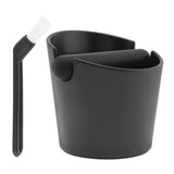 Serviceable Shock Absorption Coffee Knock Box with Espresso Cleaning Brush, Removable Knock Bar Espresso Dump Bin