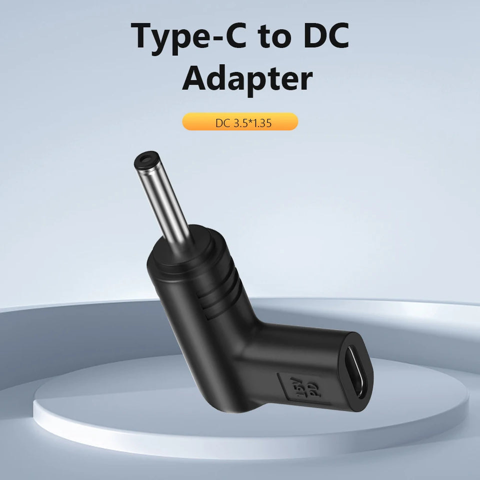 USB C PD to DC Power Connector Universal 12/15/19V Type C to DC Jack Plug Charging Adapter Converter for Router Tablet Mini Fan