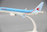 1:200 Scale B737 MAX8 neos Airlines ABS Plastic Airplane Aircraft Plane Model Toy Assembly Resin for Collection