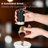 HAVMORE Upgrade Manual Coffee Grinder CNC Professional Stainless Steel Diamond Adjustable Manual Burr Coffee Bean Grinding