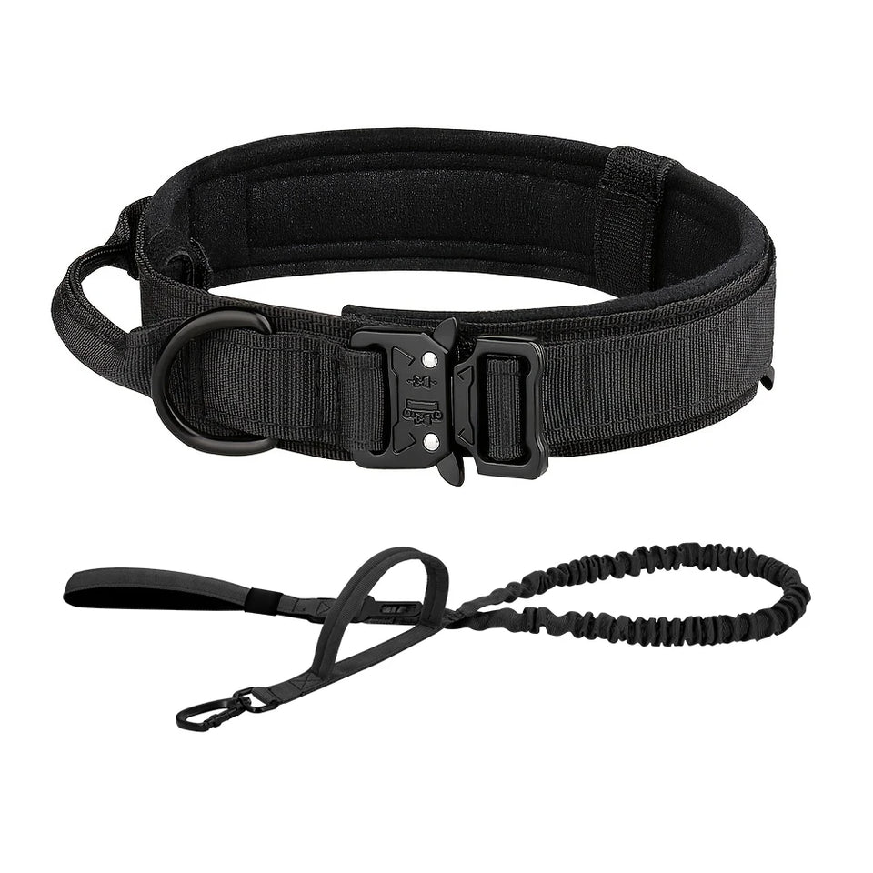 Dog Training Collar Adjustable Tactical Dog Collar And Leash Set Control Handle Pet Lead Collar For Small Big Dogs