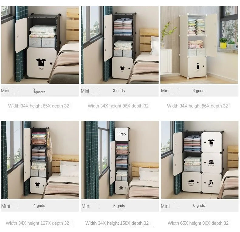 Clothes Folding Cabinets Locker Dustproof Foldable Simplicity Children Wardrobe Bedroom Furniture Organizador De Zapatos