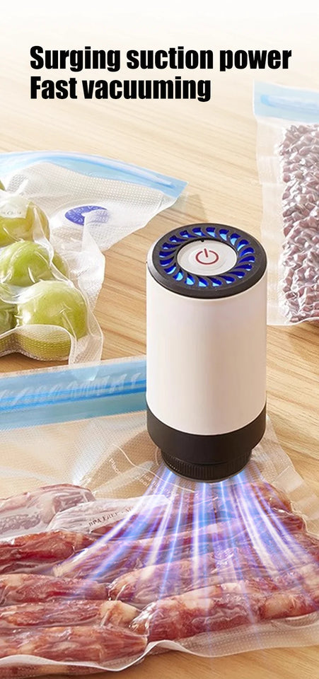handheld vacuum sealer for Food Storage，Portable  vacuum sealer，Avoid cross contamination of food+ 50  vacuum seal bags