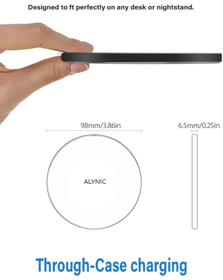 Fast Wireless Charger Pad Stand for iPhone 16 15 14 Samsung Xiaomi Earphone Phone Chargers Induction Wireless Charging Station