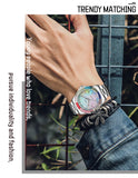 2024WINNER Original Colored Diamonds Mechanical Waterproof Men's Watch Automatic Movement Stainless Steel Luxury Watches