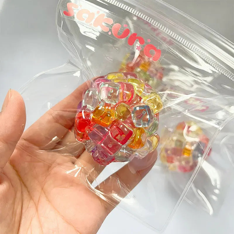 Squishy Balls Ice Beads Stress Relief Toy Super Soft Mochi Fidget Toy with Slow Rebound Texture for Adult Anxiety Relaxation