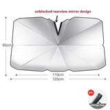 Folding Car Sunshade Umbrella Windshield Front Sun Shade Titanium Silver Material Car Window Summer Sun Protection Accessories