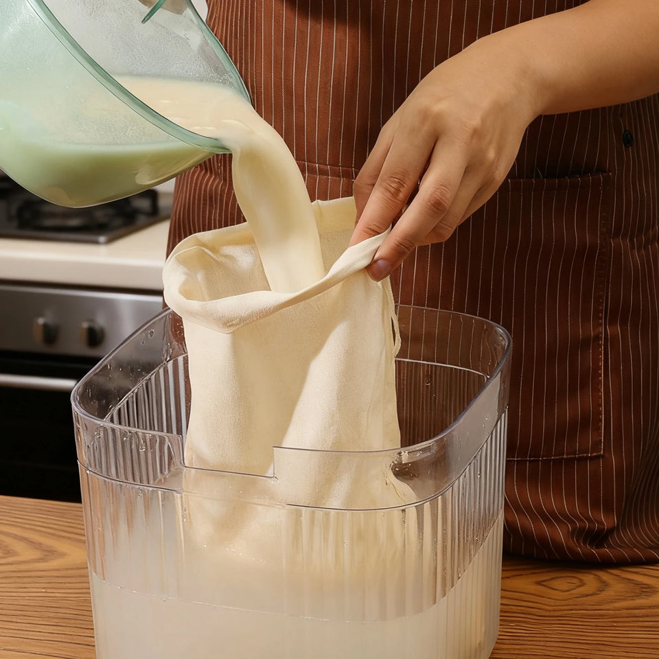 Cotton Strainer Bag Soy Milk Wine Filter Bags Nut Yogurt Clothbags Tea Coffee Juice Filter Net Reusable Kitchen Strainers Mesh
