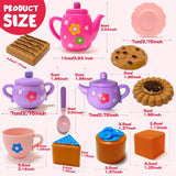 Tea Set For Little Girls, Tea Party Set, Tea Set For Toddlers Including Kettle, Cookies, Kids Play Food, Tea Party Accessories T