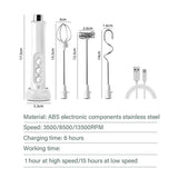 Handheld Electric Milk Frother USB Wireless Egg Beater Kitchen Mixer Coffee Whisk Blender Tool for Home Use