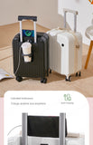 Multifunctional suitcase 18 inch small lightweight luggage with USB cup holder password suitcases 20" cabin carry-on travel bag