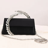 Luxury Diamond Evening Bag Clutch Satin Women Designer Handbags Crystal Silk Shoulder Crossbody Bags for Women Wedding Box Bag