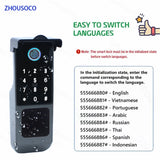 IP66 Waterproof Tuya Wifi Fingerprint Smart Door Lock Outdoor Gate TTLock Bluetooth Password Card Electronic Rim Lock For Home