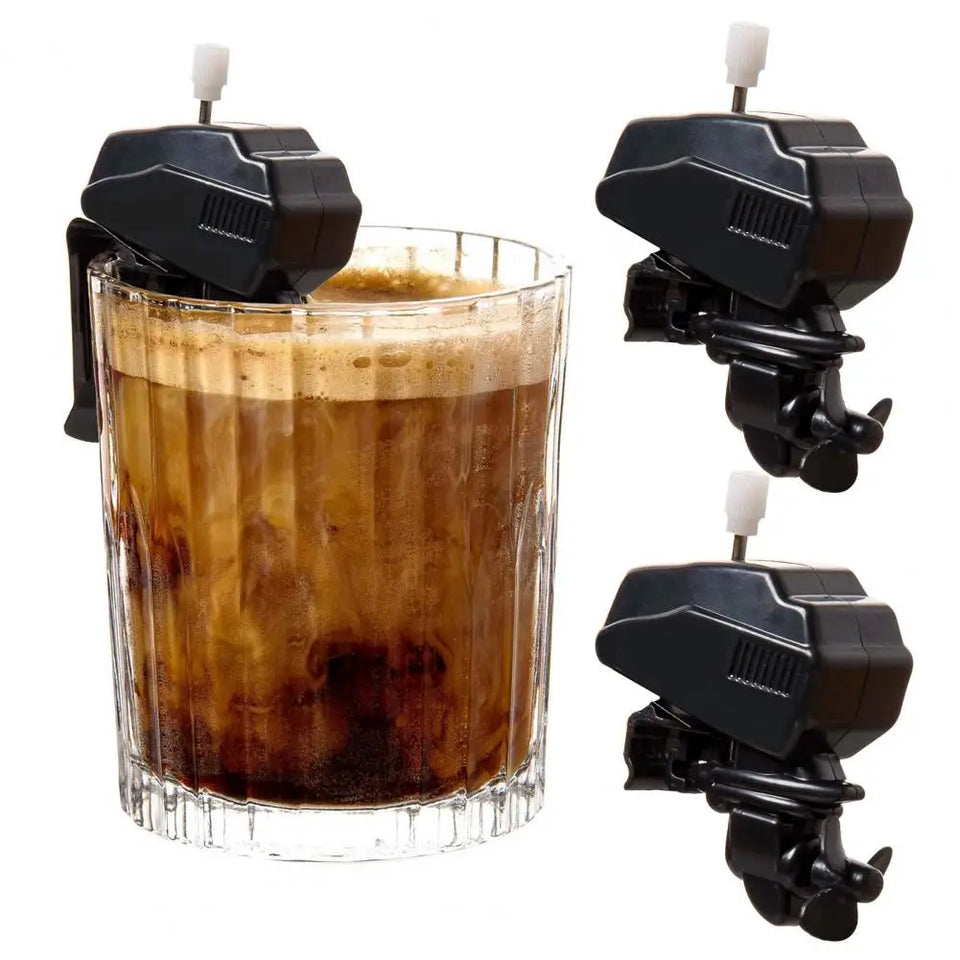 Coffee Drink Mixer Unique Boat Motor Coffee Stirrer with Stainless Steel Clip Propeller for Thorough Mixing Fun for Coffee