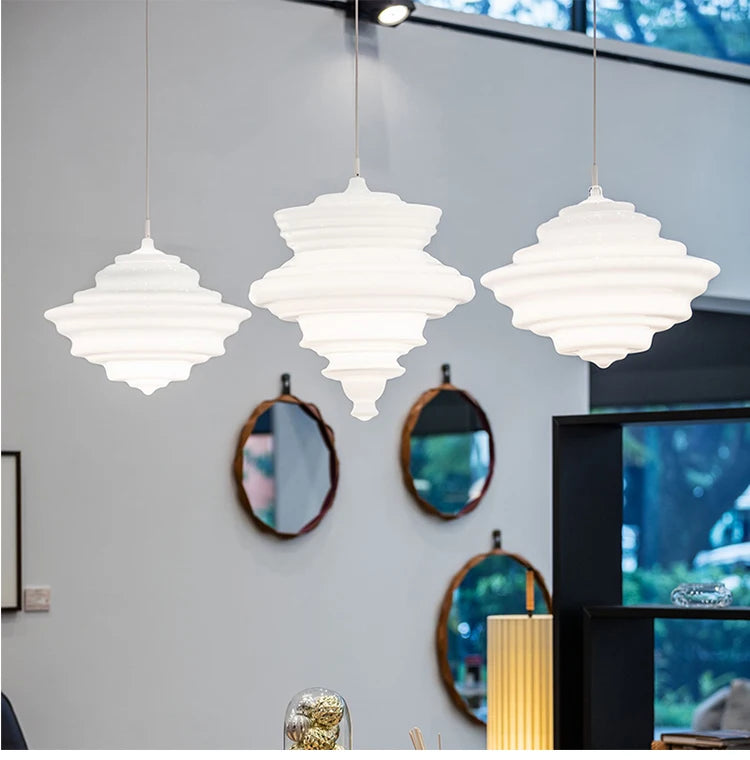 La Scala pendant lamp Modern Simple revolving glass light fixture Bar Dining Room Lamp Art Lighting Coffee bedroom bedside light