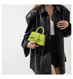 Women Mini Handbag Korean Style Chic Solid Texture Chain Crossbody Bag Ladies Summer High-Grade New Lipstick Commuter Bags