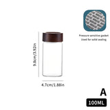 Mini Wood Lid Coffee Beans Storage Container Tube Kitchen Sealed Can Tea Spice Jars Single Dose Espresso Accessory Coffeware
