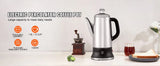 SucceBuy 12-Cup Electric Percolator Coffee Pot 304 Stainless Steel Coffee Percolator with Keep Warm Function
