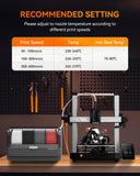 TECBEARS High Speed Matte PETG 3D Filament 1.75mm 5KG petg 600mm/s  Neatly Wound Multi Color FDM 3D Printer Materials DIY Gift