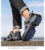 Spring Casual Shoes Men Breathable Comfortable Lace Up Walking Shoes Autumn Classic Outdoor Sneakers Thick-Soled Hiking Shoes