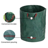 120-500L Garden Yard Waste Bag Foldable Leaf Sack Weed Trash Can Waterproof Reusable Trash Storage Container Garden Supplies New